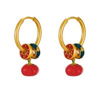 AMISENK Orecchino a clip multiuso a forma di goccia per orecchie alla moda per donne distintive nuove fibbie per orecchie in stile cinese ornamenti per feste