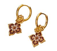 AMISENK Orecchino a clip multiuso a forma di goccia per orecchie alla moda per donne distintive nuove fibbie per orecchie in stile cinese ornamenti per feste