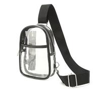 AMISENK Pacchetto casuale del petto dei sacchetti resistenti dell'acqua del PVC della borsa della spalla della radura per la borsa a tracolla trasparente di evento di sport di concerti dello stadio