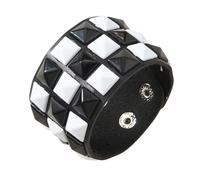 AMISENK Pelle punk con borchie quadrate design regolabile per gli amori comodo uso quotidiano strada, Misura unica, come descritto