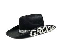 AMISENK Personalità Accessorio Cappello Artistico Gioventù Cappelli Signore Alla Moda Elegante Alla Moda Sposa Accessorio Western Wedding, Sposo doppia lettera, Taglia unica