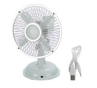 AMISENK Piccolo ventilatore oscillante da scrivania retrò a 2 velocità USB/AA batteria scrivania da 14,5 cm tavolo per lavoro ufficio dormitorio ventilatore esterno