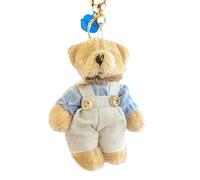 AMISENK Portachiavi alla moda con grazioso ciondolo a forma di orso per borsa da donna e zaini, Blue Striped Bear Bo