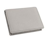 AMISENK Portafoglio tascabile porta carte Lychee Texture Banca Credito Multi-Slot Borsa per Donne Uomini Bifold PU Leather Card Holder, Beige