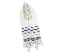 AMISENK Sciarpa leggera in poliestere Tallit con nappe per preghiere quotidiane e festival Design Judaica traspirante accessorio per avvolgere la preghiera del bambino, prugna, Taglia unica