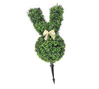 AMISENK Statuette pasquali a forma di coniglio, albero topiaria dall'aspetto incantevole, per interni ed esterni, decorazioni pasquali