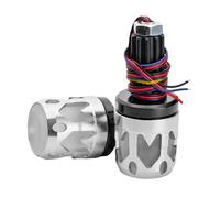 AMISENK Terminale multicolore illuminato per manubrio moto, scooter, moto, resistente alle intemperie, in alluminio, con LED