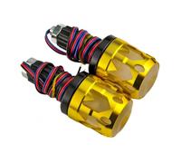 AMISENK Terminale multicolore illuminato per manubrio moto, scooter, moto, resistente alle intemperie, in alluminio, con LED