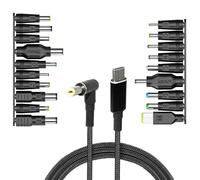 AMISENK TypeC ToDC Adattatore di Alimentazione Kit 100W 5A DC5.5x2.1mm Adattatore Con 10/19PCS Adattatori Per Laptop Alimentazione Notebook Alimentazione