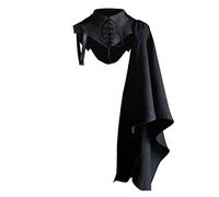 AMISENK Uomini Donna Mantello Medievale Retrò Gotico Cosplay Monospalla Steampunk Assassino Costume Punk Orecchini Per Uomo, Multicolore, L