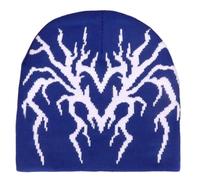 AMISENK Year2000 - Cappello in maglia con motivo a cuore marrone, stile retrò, hip hop, traspirante, in acrilico, unisex, per streetwear, festival musicali, retrò, storico, marrone, cappello con