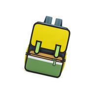 AMISENK Zaino per bambini 3D stile cartone animato borsa da scuola per ragazzi e ragazze pratiche borse per libri casual zaino per scuola e viaggio Jump zaino, Giallo