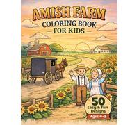 Amish Life Coloring Book for Kids: Fun & Easy Farm Scenes Ages 4-8