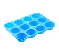 Amison, teglia in silicone con 12 pirottini per muffin, per biscotti e cupcake, antiaderente, modellata, senza bisfenolo A, lavabile in lavastoviglie
