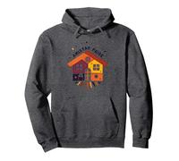 Amistad Pride: Celebrazione della casa Colorata Felpa con Cappuccio, Unisex per Adulti, Grigio Scuro, L