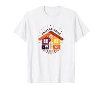 Amistad Pride: Celebrazione della casa Colorata Maglietta, Uomo, Bianco, 5XL