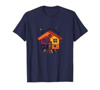 Amistad Pride: Celebrazione della casa Colorata Maglietta, Uomo, Navy, 5XL