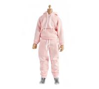 AMITD 1/12 Scale Figure Clothes Felpa con cappuccio e pantaloni della felpa per figure d'azione da 6 pollici (rosa)