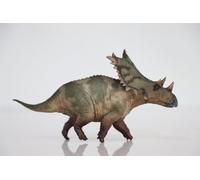 AMITD 1:35 Scale Chasmosaurus Model Ceratopsidae PVC Animal Figure Dinosaur Collection Realistic Decoration Gift for Adult (Green)