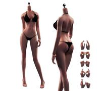 AMITD 1/6 scala corpo femminile, 12 pollici Superflexible Seamless Figure Makeup Version, senza piedini rimovibili, sottile, alto, pelle di rame Suntan