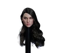 AMITD 1/6 Scala Femminile Scultura della testa, Bellezza Ragazza Russa Pelle Bronzo Capelli Piante Testa per 12 Pollici Femminile Soldato Action Figure Corpo Collezione (Lunghi Onde)