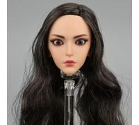 AMITD 1/6 Scale Female Head Sculpt,Girl Soldier Planted Hair Head Carved for 12 inch Phicen TBLeague VC Action Figure