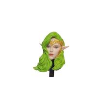 AMITD 1/6 Scultura della testa femminile, Elf Girl Femibliche Fairy Plastic Hair Head Carved for 12inch PH TBL JO Soldier Action Figure Collection (I)