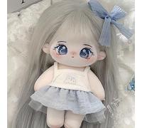 AMITD 20 cm Plush Doll with scheleton, carino anime Cotton Dolls, 8 pollici, Kawaii Dress up Collection Gift (E)