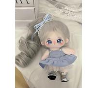 AMITD 20 cm Plush Doll with scheleton, carino anime Cotton Dolls, 8 pollici, Kawaii Dress up Collection Gift (K)