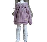 AMITD Bjd Doll Clothes Handmade Fashionable Sweaters and Decorations Suitable for 1/3 1/4 1/6 BJD SD Doll Gifts for Doll Lovers (Purple, 1/3)