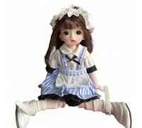 AMITD BJD Doll Kawaii Ball Joint Doll Handmade Makeup 11,8 pollici Collectible Cartoon Dress up Dolls Best Gift (V)