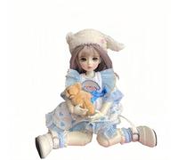 AMITD BJD Doll Kawaii Ball Joint Doll Handmade Makeup 11,8 pollici Collectible Cartoon Dress up Dolls Best Gift (D)