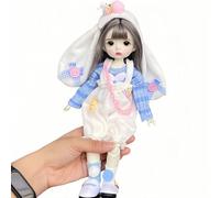 AMITD BJD Doll Kawaii Ball Joint Doll Handmade Makeup 11,8 pollici Collectible Cartoon Dress up Dolls Best Gift (S)