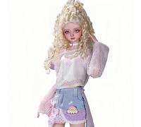 AMITD BJD Doll Kawaii Doll Move Joints Handmade Makeup Cute 45cm Collectible Cartoon Dress up Dolls Best Gift (Bud Xiaoya)