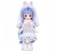 AMITD BJD Dolls Kawaii Doll 28 Move Joints Handmade Makeup Cute 12 pollici Collectible Cartoon Dress up Dolls Best Gift (E)