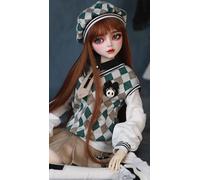 AMITD Dipinta a mano BJD Doll 1/3,22.8 inch Tall,Urban Fashion Female Style Body in PVC con 31 joints Movable Joints, for Ages 14 and Older, Desk and Wall Decorations (Handmade Makeup Plus)