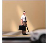 AMITD Figure 1/43 Scale Action Figure Grandpa Business Suit Hand Painted Miniature Figure Model