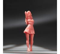 AMITD Figure in miniatura 1/24 Scale Pretty Girl with Long Curly Hair Miniskirt Action Figure White Model