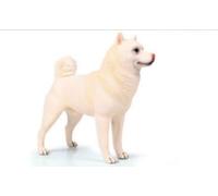 AMITD Large Shiba Inu Akita Dog Model Solid Simulation Animal Collector Hand-Made Ornaments Gift (White)
