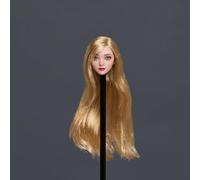 AMITD Scultura della testa femminile in scala 1/6 Beauty Asian Girl Movable Eyes Head Carved One Green Eyes Head Model for 12inch PH TBL JO Action Figure Corpo (Golden Hair)