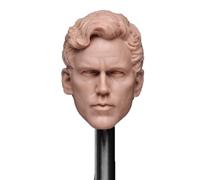AMITD Scultura della testa in scala 1/6, European Strong Man Head Carved Chris Pratt Head Model for 12inch Male Soldier Action Figure Corpo (versione non dipinta)