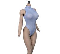 AMITD Tbleague Phicen 1/6 Scale Accessori Female Clothes High Fork Swimsuit Jumpsuit for 12 inch Body of Action Figure Light Blue (SJYT-001)