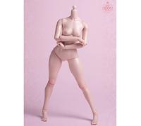 AMITD Worldbox 1/6 scala corpo femminile, super flessibile, durevole, tipo di corpo voluminoso, piedini rimovibili, figure in miniatura azione AT202 (pallido, seni grandi)