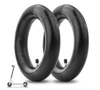 Amitor Camera d'Aria 10 Pollici, Camera d'aria Monopattino 10 x 2, Ruota Interno Monopattino Elettrico, Camera d'Aria Rinforzata con Valvola Diritta d'Argento, Ruote di Ricambio a Doppio Spessore