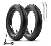 Amitor Camera d'Aria Monopattino 8 1/2 x 2 per Xiaomi Pro 2/M365/Pro/1S/Mi3, 8,5 Pollici Camera d'Aria 50/75-6.1 Rinforzata con Valvola Diritta Argento, con Leve Smontagomme, Spessa e Durevole, 2PCS