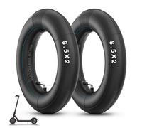 Amitor Camera d'Aria Monopattino 8 1/2 x 2 per Xiaomi Pro 2/M365/Pro/1S/Mi3, Camera d'Aria 50/75-6.1 Rinforzata con Valvola 90° Argento, 8,5 Pollici Pneumatico di Ricambio Spessa e Durevole, 2PCS