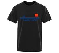 Amity 1975 - Jaws Retro Print T-Shirt Men Creativity Sweat Black S