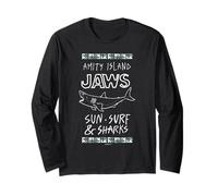 Amity Island Jaws Sun Surf & Squali Maglia a Manica