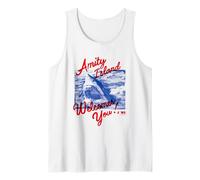 Amity Island Jaws Ti dà Il Benvenuto allo squalo Canotta