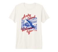 Amity Island Jaws Ti dà Il Benvenuto allo squalo Maglietta Premium